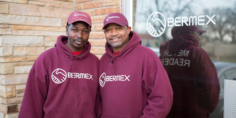 Outside ACRT Bermex office workspace with employees.